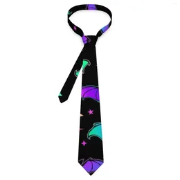 Bow Ties Bats And Star Tie Gothic Halloween Graphic Neck Cool Fashion Collar For Male Wedding Party Necktie Accessories