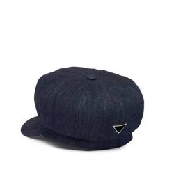 Women Designer Denim Berets Fashion Hats For Men Classic Jeans Caps Newsboy Hat Winter Beanies Fitted Nylon Baseball Cap Beret Fed2687982