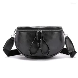 Shoulder Bags Semicircle Saddle Poach Shouder Bag Vintage Small Messenger For Women Bucket Crossbody Females PU Leather Handbags