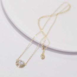 Brand s925 sterling silver Carter single diamond necklace for women with simple temperament personality and high-end design collarbone chain accessories