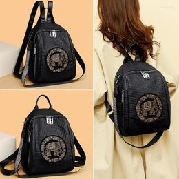 School Bags 2024 Fashion Women's Multi Functional Backpack Large Capacity Travel