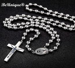 Man039s Luxury steel catholic rosary charm necklace pendant center piececonnectors Christmas Religious Goods 2106219882624