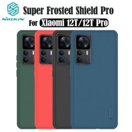 Covers Nillkin For Xiaomi 12T Pro Case Frosted Shield Pro Soft TPU Edge Hard PC Shell Phone Protective Back Cover For Xiaomi Mi 12T