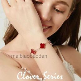 Vancllfe Designer Luxury Jewellery Bangle Clover Bracelet Womens Non fading High Version Fritillaria 15mm Large Five Flowers