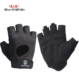 Gloves WorthWhile Professional Gym Gloves Fitness Accessories Weight Lifting for Women Men Workout Crossfit Half Finger Hand Protector