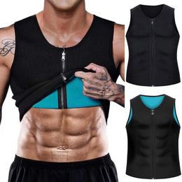 Men's Tank Tops Flexible Men Vest Muscle Defining O-neck Sleeveless Zipper Placket Fitness Nanometer Tech