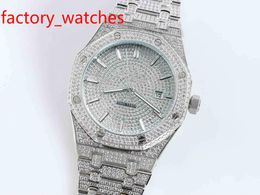 15400 Diamond Watch Man Watch High Quality Iced Out Watch Automatic Movement Set Diamond Waterproof 42mm 316 Stainless Steel Sweep7336973