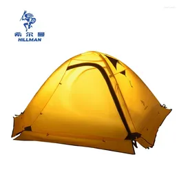 Tents And Shelters Hillman 2 Person Double Layer Ultralight Aluminium Poles Professional Camping Waterproof 20D Silicon Coated Tent