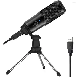 Microphones USB Condenser Microphone Reverb 192K 24-Bit Sampling Rate Youtube For Games Plug And Play