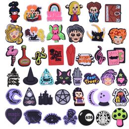 Anime charms wholesale childhood memories magical witch funny gift cartoon charms shoe accessories pvc decoration buckle soft rubber clog charms