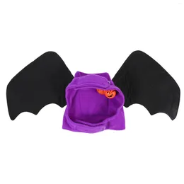 Dog Apparel Halloween Costume Pet Bat Clothes Cat Wing Prop Folding Cats Dogs Purple Decorative Back Clothing