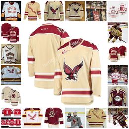 Kob NCAA Stitched Custom Boston College Eagle Hockey Jersey Jimmy Hayes Kevin Hayes Chris Krieder Brian Dumoluin Michael Matheson Ian McCos