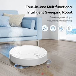 5in1 Robot Vacuum Cleaner USB Rechargeable Automatic Cleaning Sweeping Machine Wet Mopping Cleaners 240418