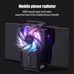 Coolers 6000rpm Portable Cooling Fan Game Mobile Phone Cooler Heat Sink Typec Gaming Radiator Cooling Tool for Iphone/samsung/xiaomi