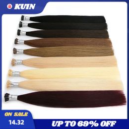 Extensions Straight I Tip Hair Extensions Natural Real Human Hair Extensions 50pcs/ Set Keratin Capsule Brown Blonde Color 1226inch