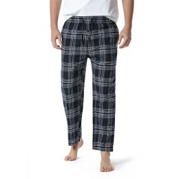 Pants Spring 2023 New Men's Soft Flannel Plaid Pyjamas Casual Versatile Solid Yoga Pants Loose Large Home Pants
