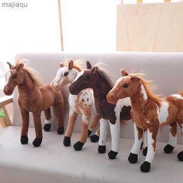 Plush Dolls Cute Creative Cartoon Simulation Horse Plush Toy Doll Home Decoration Ornaments Children Kawaii Toy Girlfriend Birthday GiftL2404