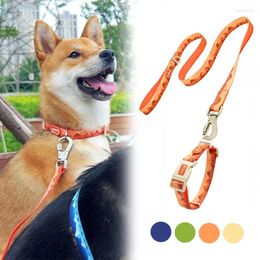 Dog Collars Outdoor Collar And Leash Set Nylon Adjustable Pet Waterproof Lead Heavy Duty Soft For Small Medium Large Dogs Running