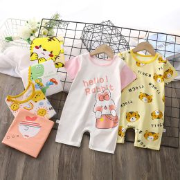 One-Pieces 2023 New Baby Romper Cotton Summer Boys Girls Thin Section Female Shortsleeved Children's Jumpsuit Romper