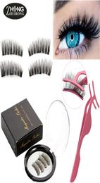 Magnetic eyelashes with 4 handmade magnets natural eyelashes reusable eyelash gift box false5567729