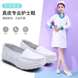 Casual Shoes Women's Summer Shallow Mouth Breathable Soft Sole Air Cushion Thick Small White In Stock Work