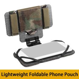 Accessories Outdoor Navigation Board Mobile Phone Holder Flipdown Device Panel Pouch MOLLE/PALS Tactical Vest Plate Carrier Sports Hunting