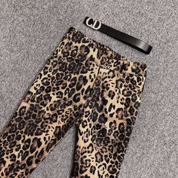 mens clothing Leopard Print Leggings Autumn New Casual Korean Version Fashionable and Versatile Slim Fit Martin Men's Pants
