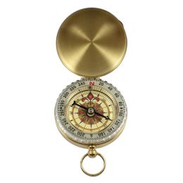 Compass Compass New Outdoor Camping Hiking Portable Pocket Brass Gold Colour Copper Compass Navigation with Noctilucence Display