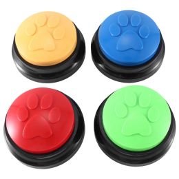 Toys 4PCS Pet Sound Box Squeeze Box Recordable Talking Button Cat Voice Recorder Talking Toy For Pet Training Tool