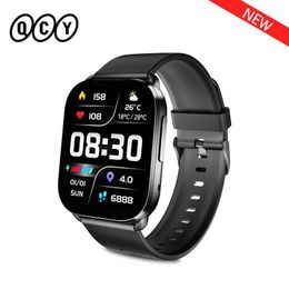 Wristwatches QCY Watch GS Bluetooth Call Smartwatch 2.02 Full Touch Screen Fitness Tracker for 100+ Sport Modes Health Monitor Smart Watch 240423