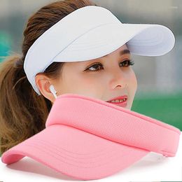 Berets Summer Sun Hats Men Women Cotton Adjustable Visor UV Protection Top Empty Solid Sport Tennis Golf Running Sunscreen Baseball Cap