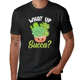 Men's Polos Funny What Up Succa? Punny Succulent Cactus Pun T-Shirt Plus Size Tops Sports Fans Sweat Shirts Men