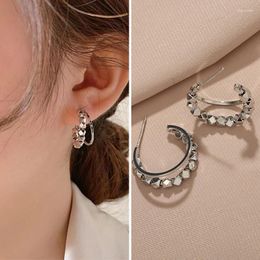Stud Earrings Copper Material C Shape Geometric Hoop For Women Fashion Personalized Earring Jewelry
