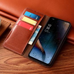 Cases Luxury Genuine Leather Wallet Case For Xiaomi Redmi Note 12 12R 12S Pro Plus Xiaomi 13 13T Pro Lite Ultra Magnetic flip Cover