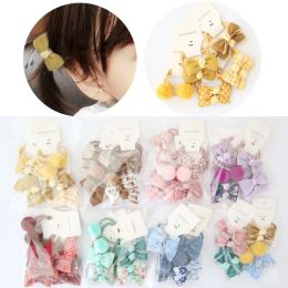 Accessories 10pcs Kids Girls Hair Ties Bows Elastic Rubber Band Hair Rope Gum Flower Small Plush Ball Scrunchies Children Hair Accessories