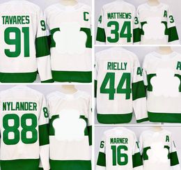 2024 Hockey Jerseys Home dhgateS 16 MARNER 34 MATTHEWS 44 RIELLY 88 MYLANDER 91 TAVARES sports wholesale popular kingcaps dhgate Discount