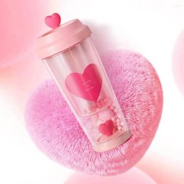 Water Bottles Hearts Pattern Cup Double-walled Heart Double Layer Bottle For Couples Home Outdoor