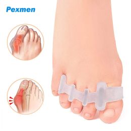 Treatment Pexmen 2Pcs/Pair Gel Toe Separators Hammer Toe Straightener Spacer Overlapping Toe Corrector Alignment Relieve Bunion Pain