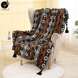 Summer Large Hanging Ear Knitted Blanket Homestay Bed End Decoration Draped Towel Air Conditioning Cover Sofa Nap