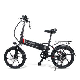 Bicycle Samebike 20LVXD30 Adults Folding Mini Electric Bicycle 10.4AH 350w Brushless Motor Aluminium Alloy Ebikes Portable E Bike Moped