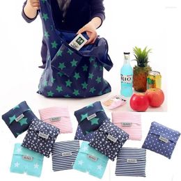 Storage Bags 6PCS/Lot Large Capacity Tear Resistant Portable Printed Supermarket Eco-friendly Shopping Bag Foldable