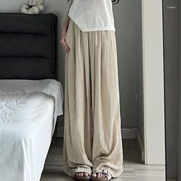 Women's Pants Lazy Style Wide Leg 2024 Women Summer Thin High Waiste Loose Straight Mopping Japanese Yamamoto Casual