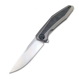 0470 Titanium Alloy Handle Outdoor EDC D2 Steel Blade Camping Pocket Knife Tactical Hunting Folding Knife