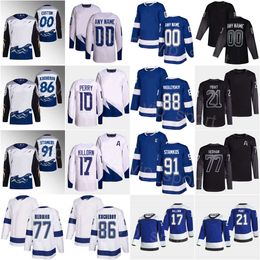 Kob 2023 Reverse Retro Hockey 77 Victor Hedman Jerseys 86 Nikita Kucherov 88 Andrei Vasilevskiy 17 Alex Killorn Corey Perry Brayden Point S