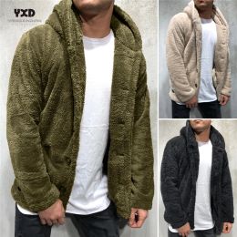 Polos Men's Clothing Loose Hoodie Man Cardigan Sweater Mens Thick Warm Fluff Cardigans Knitted Sweaters Mans clothes Coat jacket K pop