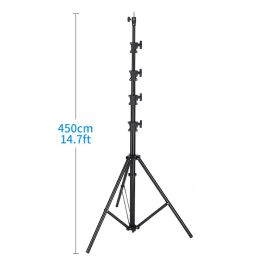 Tripods Improved 4.8m Heavy Duty Impact Air Cushioned Video Studio Light Stand,telescopic Support in the Middle,more Stable