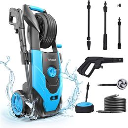Powerful Electric High Pressure Cleaner with Adjustable Rotary Pressure Nozzle, Foam Cannon, and Surface Cleaner Accessories - 100PSI, 85GPM