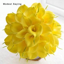 Wedding Flowers Pack With Box Romantic Yellow Artificial Lily Bouquets 2024 Fashion Lace Bridal Hand Bouquet Ramos De Novia