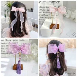 Hair Accessories Children Cute Colours Lace Streamer Ornament Hair Clips Baby Girls Lovely Alloy Barrettes Hairpins Kids Hair Accessories