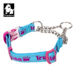 Collars Truelove Dog Collar PChain Outdoor Nylon High Quality Stainless Steel Chain Adjustable Reflective for Large Dog TrainingTLC5372